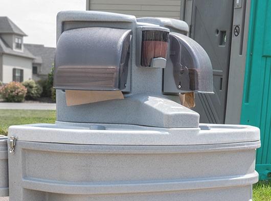 we provide delivery and setup services for our portable portable sink rentals